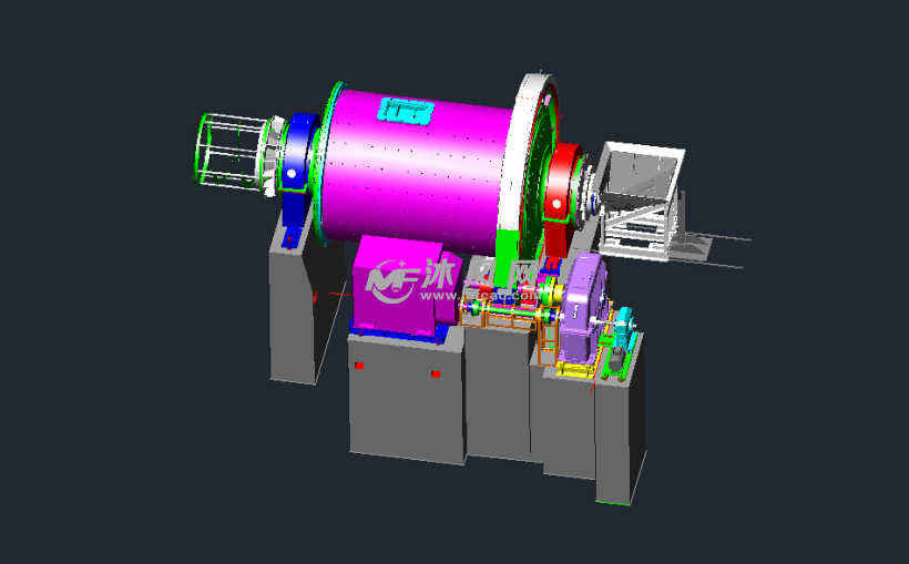 CAD磨粉机械立体模型