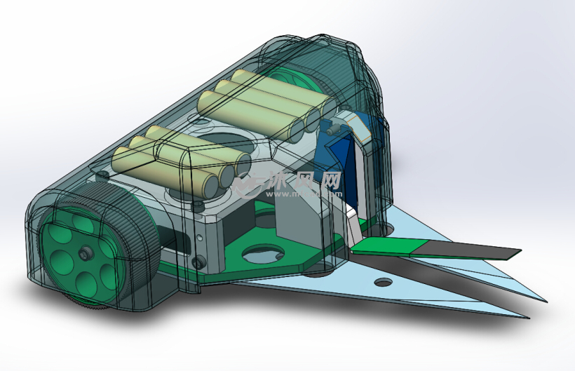 大学生动作制作的剪切机器人设计模型 - solidw