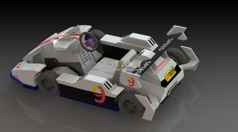 QQ飞车白卡斯模型 - solidworks玩具公仔类模型
