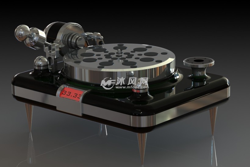 概念结构的留声机设计模型 - solidworks机械设