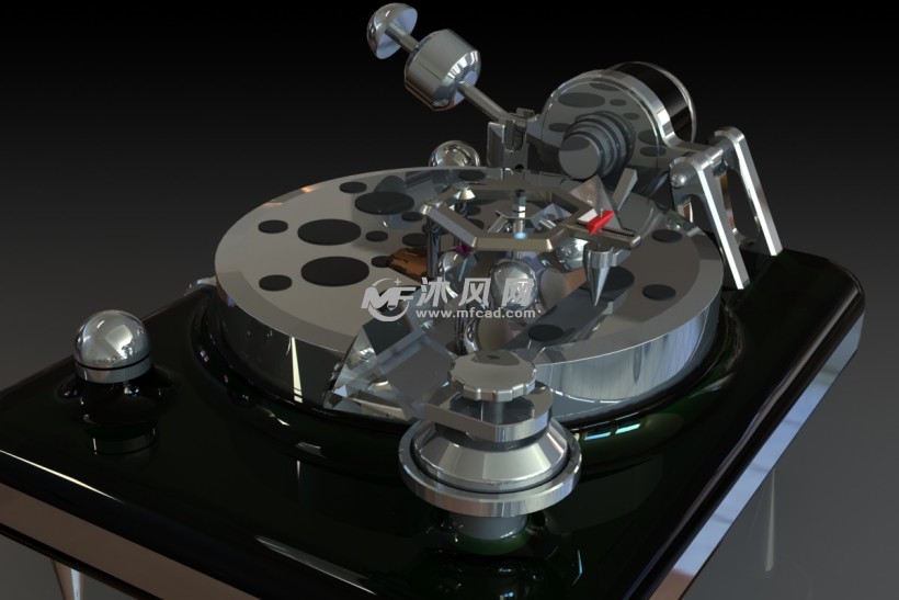 概念结构的留声机设计模型 - solidworks机械设