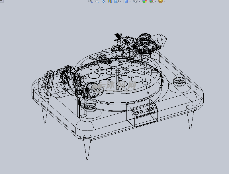 概念结构的留声机设计模型 - solidworks机械设