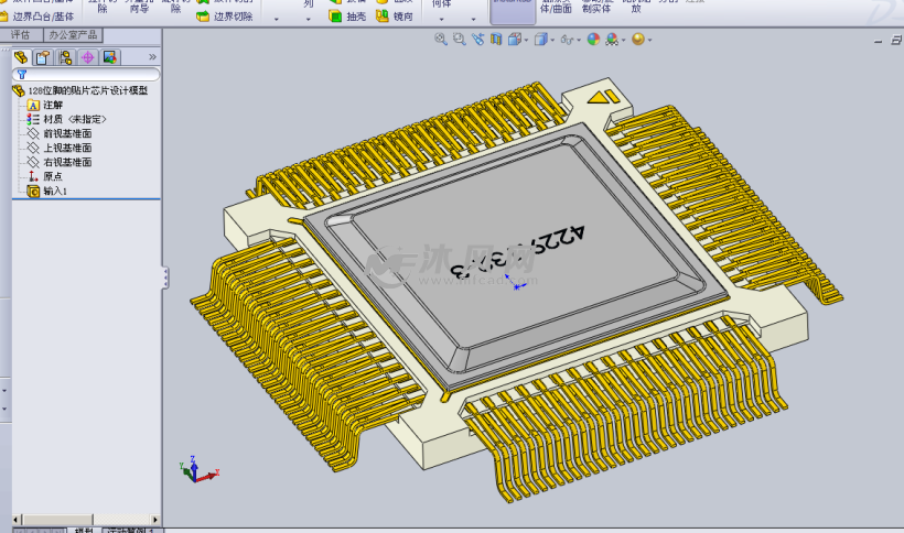 128位脚的贴片芯片设计模型