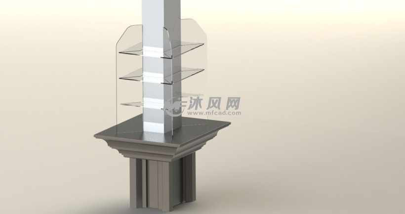 立柱改装展架 钣金底座 玻璃展架