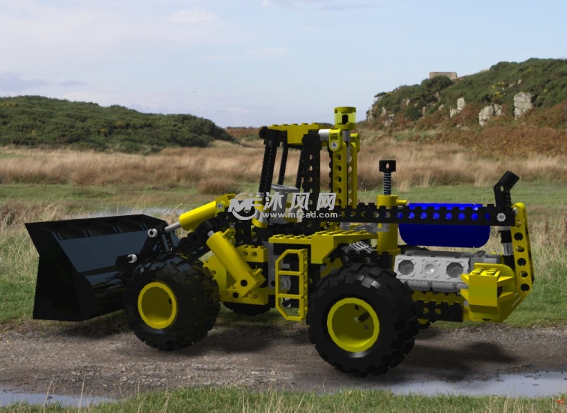 乐高玩具拼图之挖土机设计模型 - solidworks玩