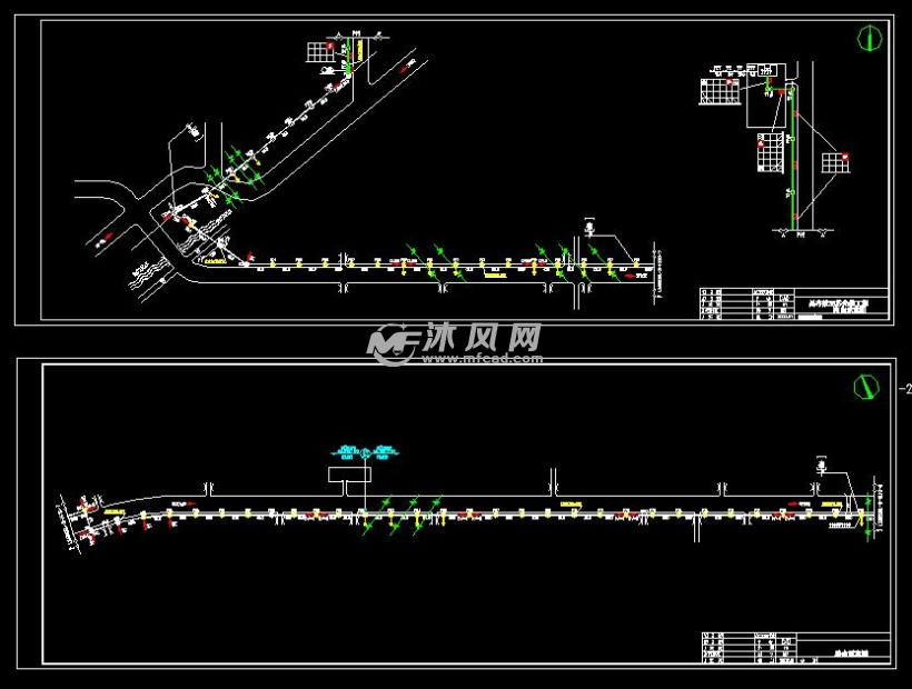 北京北石槽局中继网光缆路由示意设计图 - autocad市政电气图纸下载