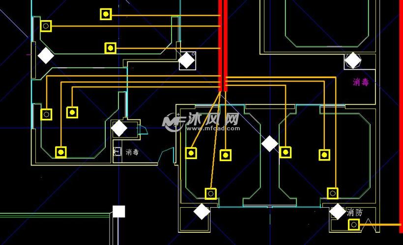 消毒室消防布线图