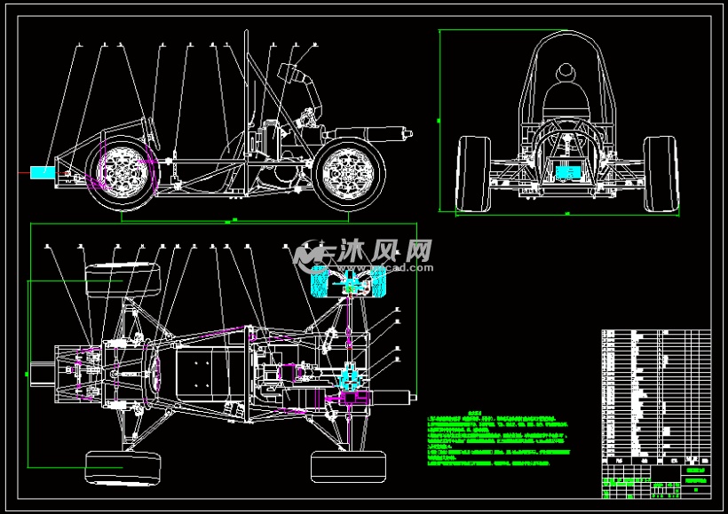 大学生方程式纯电动赛车(总体设计) - 汽车设计及零部件 - 沐风图纸