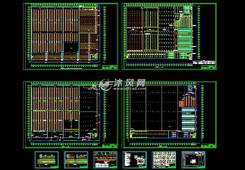 物流配送中心仓库电气设计施工图 - AutoCAD商
