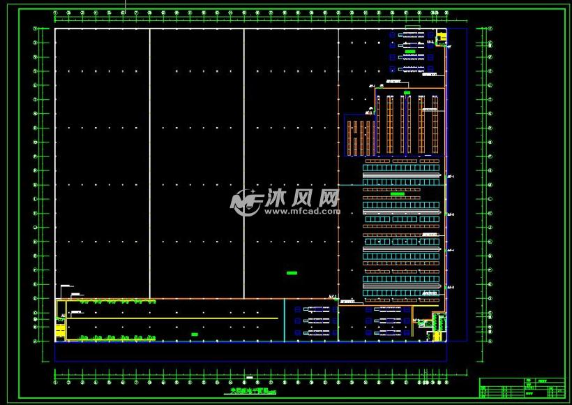 物流配送中心仓库电气设计施工图 - AutoCAD商