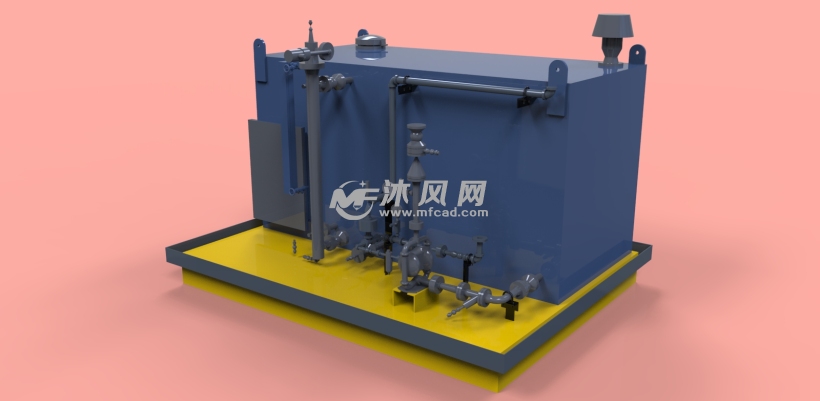 化学药品存放罐设计模型 - solidworks生活用品