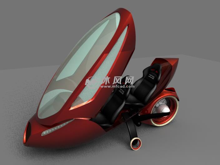 2轮汽车设计模型(科技时代) - solidworks交通工