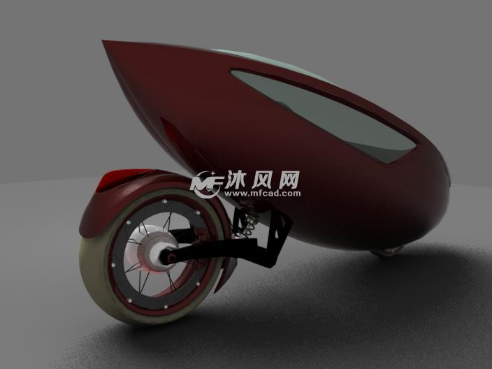 2轮汽车设计模型(科技时代) - solidworks交通工