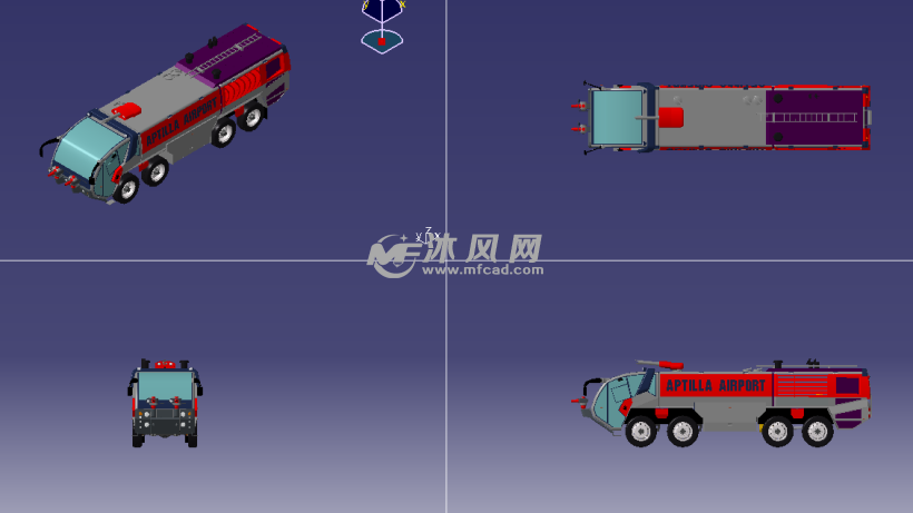 消防车模型三视图