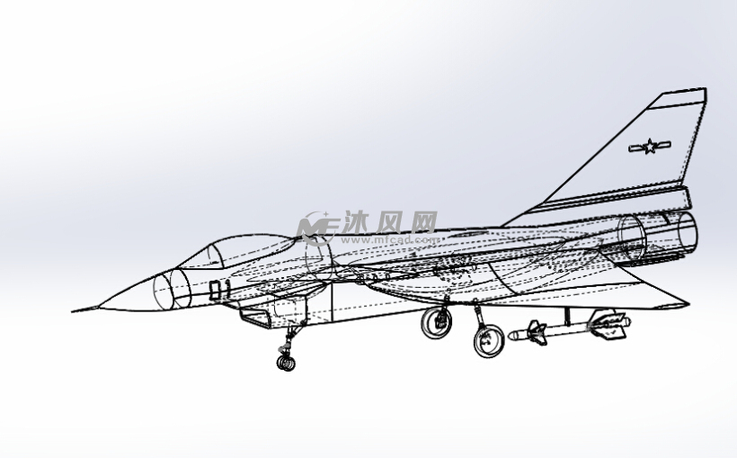 歼十战斗机sw立体建模