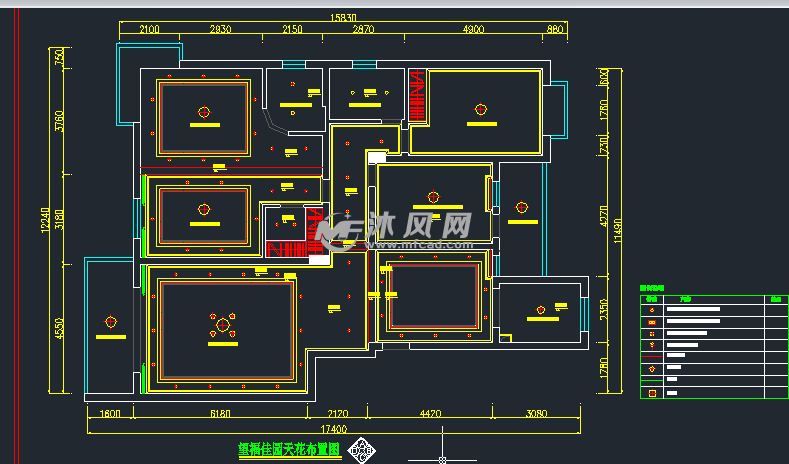 客厅卧室效果图带3D和完整的CAD施工图 - Au