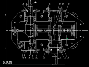 一级减速器装配图(exb和dwg格式各一张) - Aut