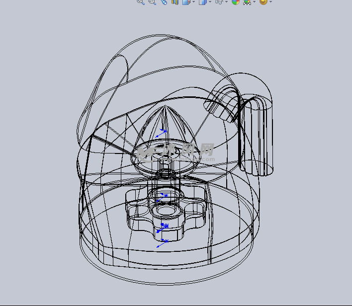 柑橘榨汁机设计模型 - solidworks生活用品类模