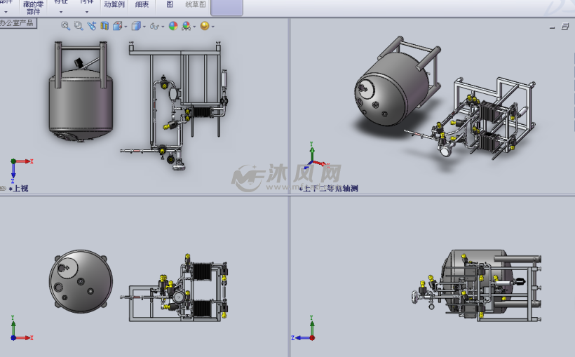 (管道)详解的过滤器设计模型 - solidworks机械设备