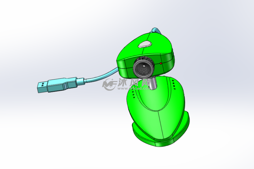 视频摄像头设计模型 - solidworks电脑周边类模