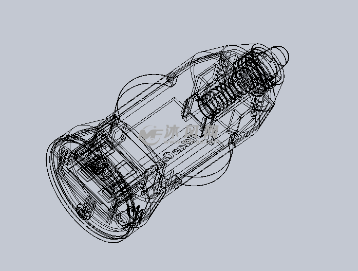 USB车载充电器设计模型 - solidworks生活用品