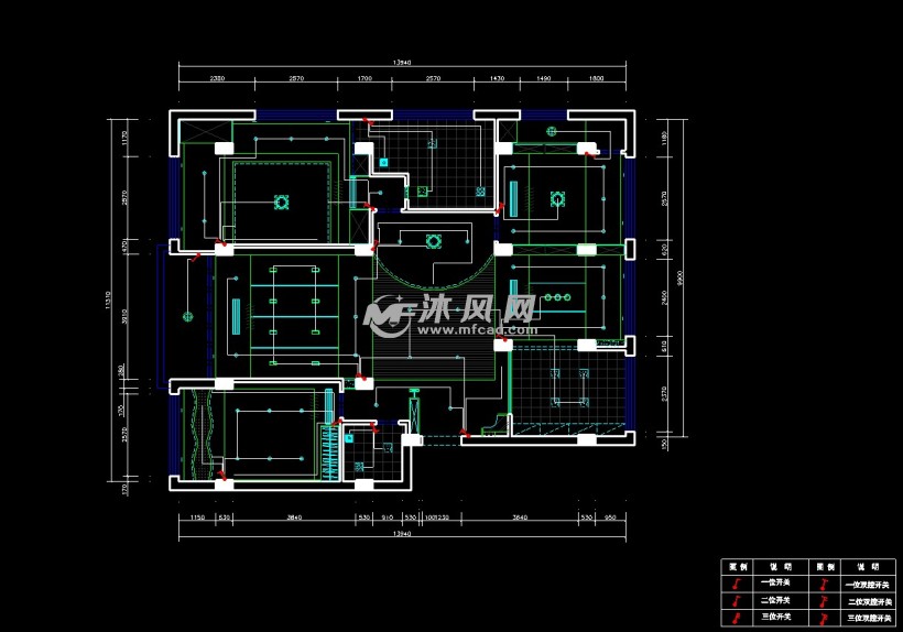 cad图纸 建筑图纸 建筑装修图纸 一般住宅及样板房家装图纸