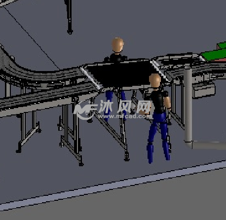 流水线作业模型 - solidworks机械设备模型下载 - 沐风图纸