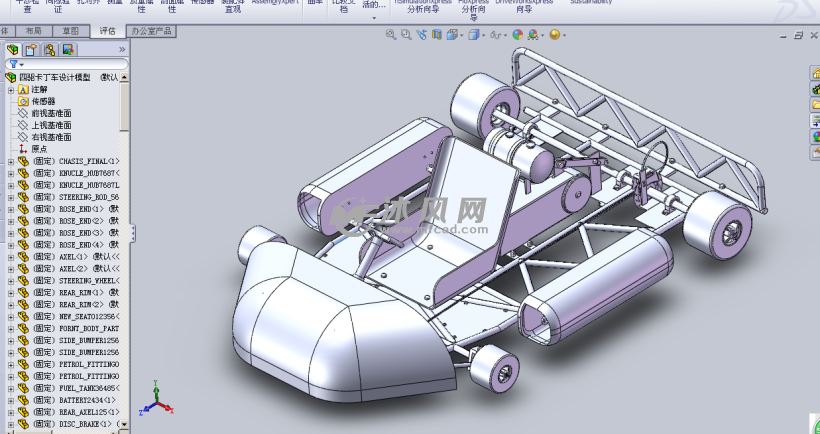 四驱卡丁车solidworks设计模型