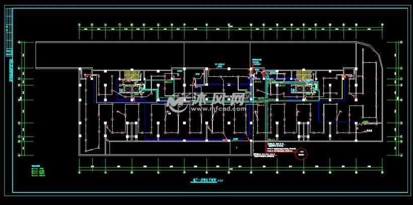 高层公寓报警消防监控弱电设计图 - AutoCAD住