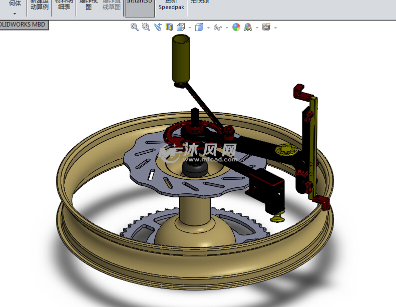 汽车轮胎钢圈拆卸工具设计模型 - solidworks机