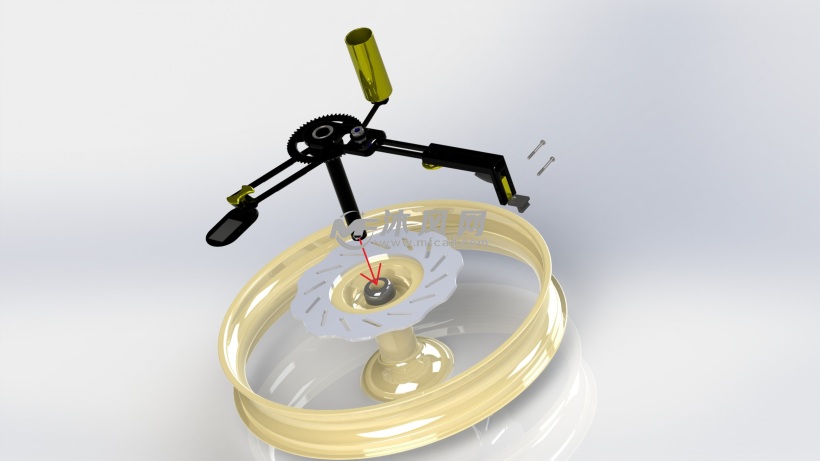 汽车轮胎钢圈拆卸工具设计模型 - solidworks机