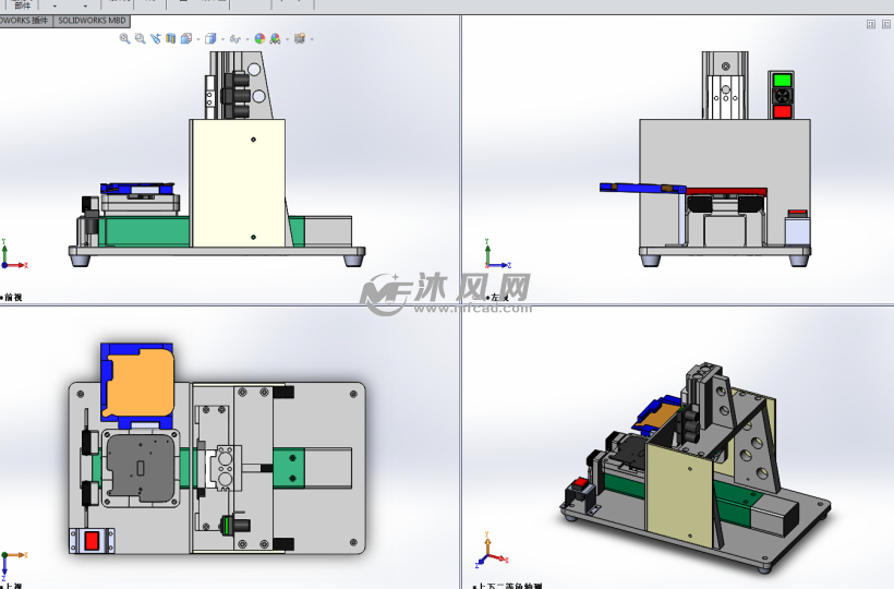 全自动纸张贴标机设计模型 - solidworks机械设