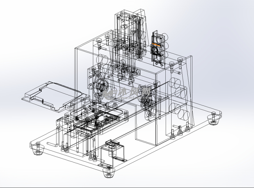 全自动纸张贴标机设计模型 - solidworks机械设