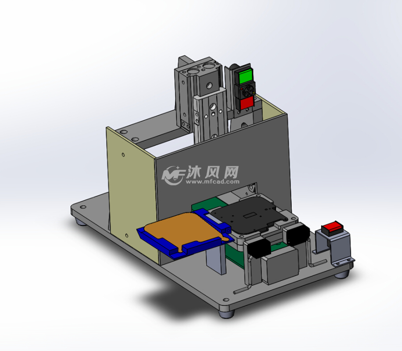 全自动纸张贴标机设计模型 - solidworks机械设