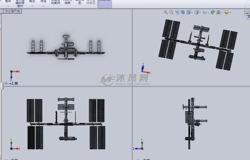 宇宙空间站-卫星设计模型 - solidworks机械设备模型下载 - 沐风图纸