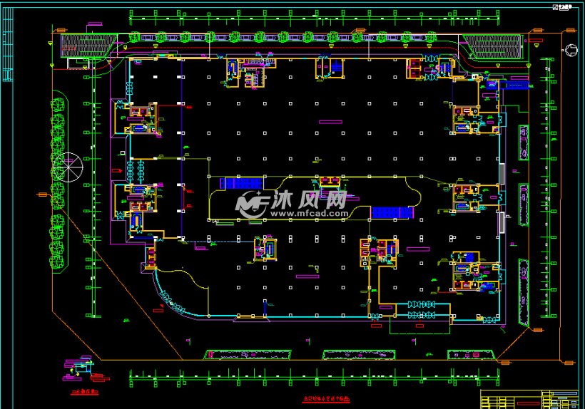 商业裙楼施工用图-给排水 - cad给排水图纸下载