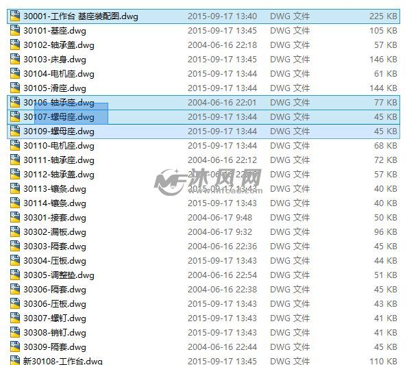全套铣零件的CAD图纸数控(钻床图及总装图-cad框装图纸图片