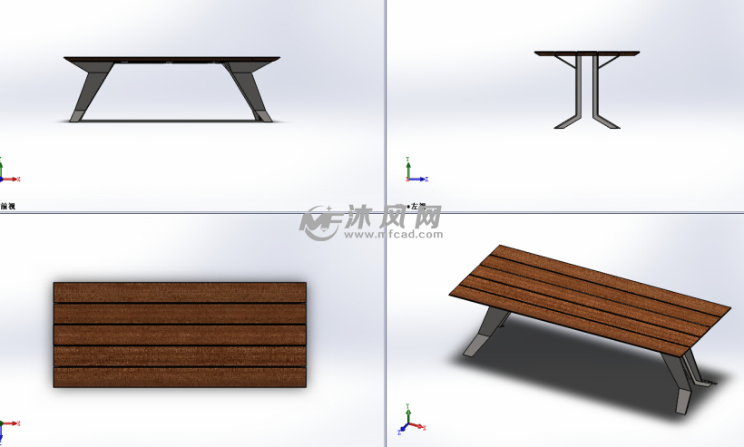 餐桌模型设计三视图