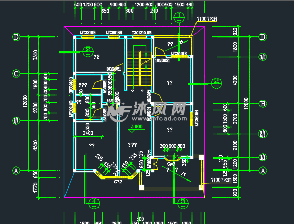 二层现代私人花园别墅带地下室、阳台房屋建筑