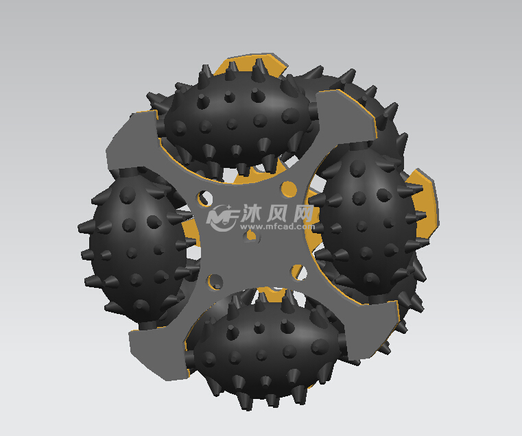 独特万向轮设计 - solidworks机械设备模型下载