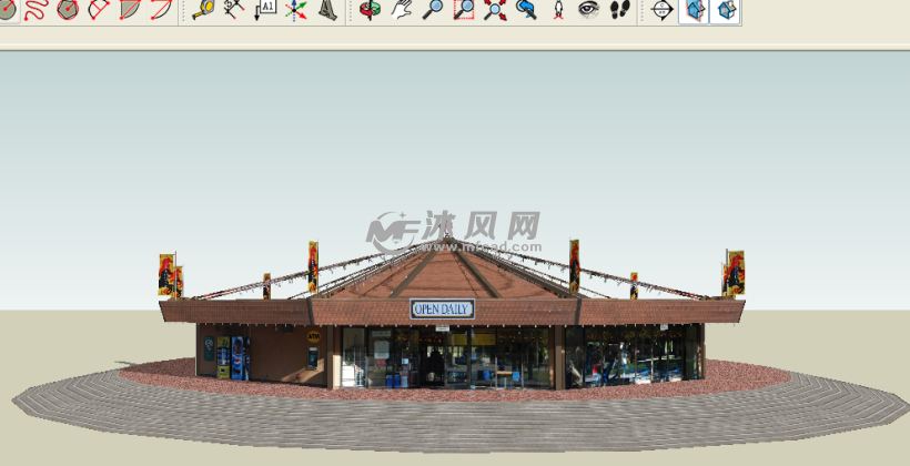 建筑模型式的建筑-sketchup旋转构造木马-沐框的图纸什么右下角建筑叫图片