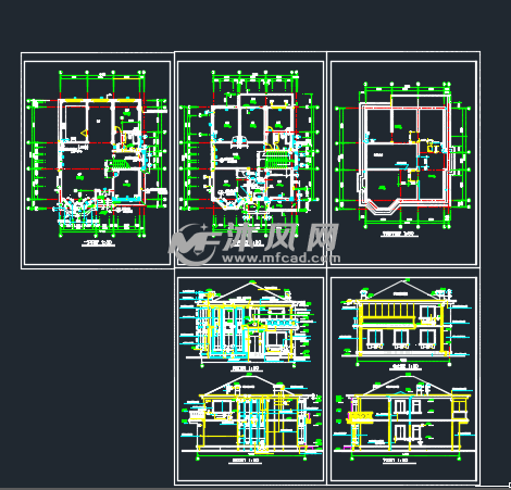 某300多平米二层农村别墅房屋设计施工图