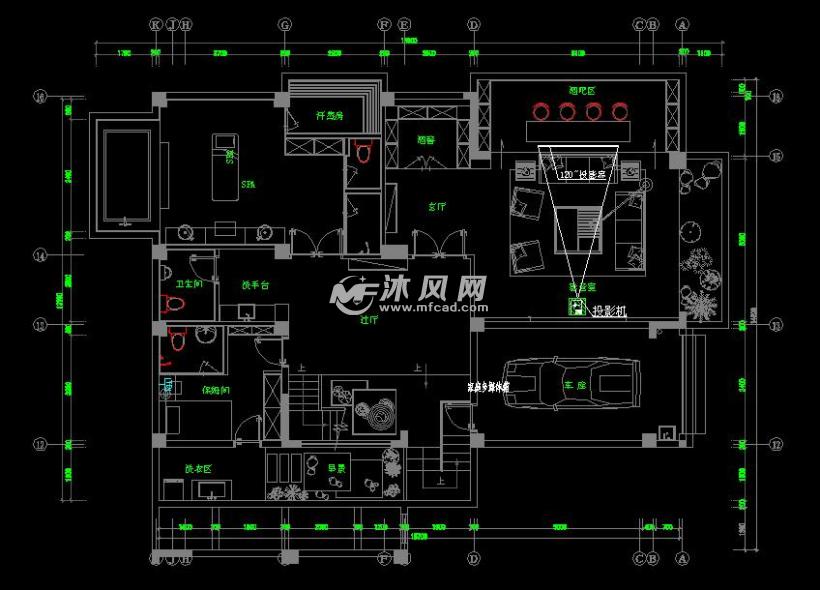 别墅地下室布局设计图