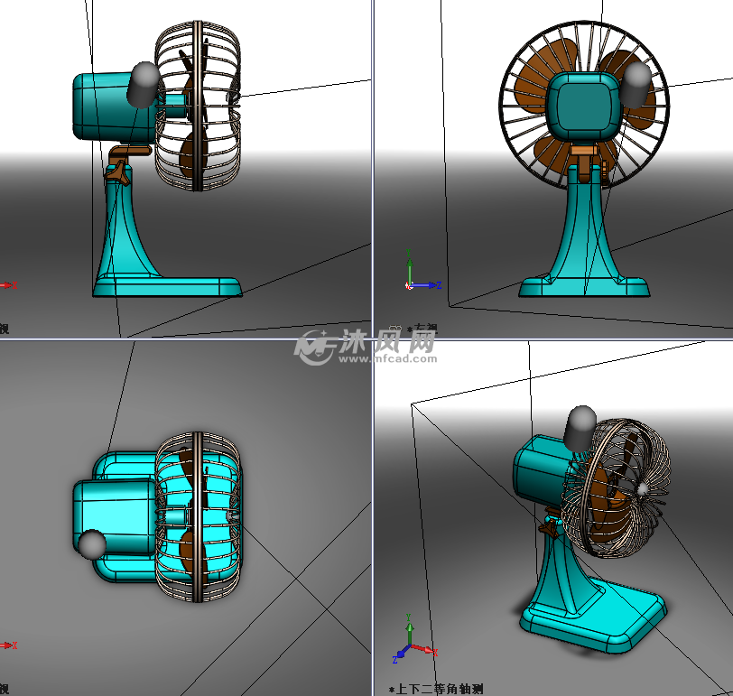 电风扇座扇家用电器模型 - solidworks家用电器模型