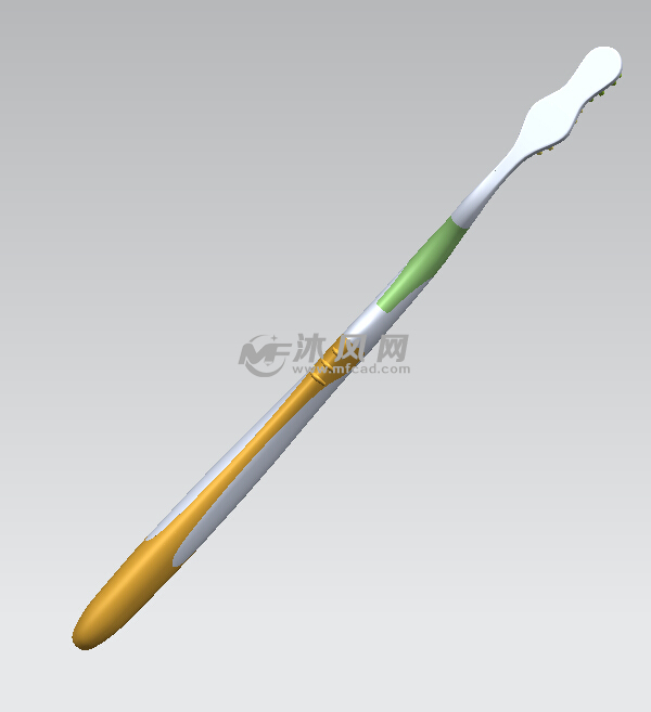 一个牙刷模型 - ProE生活用品类模型下载