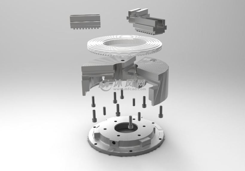 三爪卡盘设计模型 - solidworks生活用品类模型