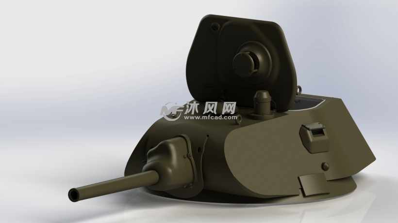 苏联旧时坦克炮塔设计模型 - solidworks军工用