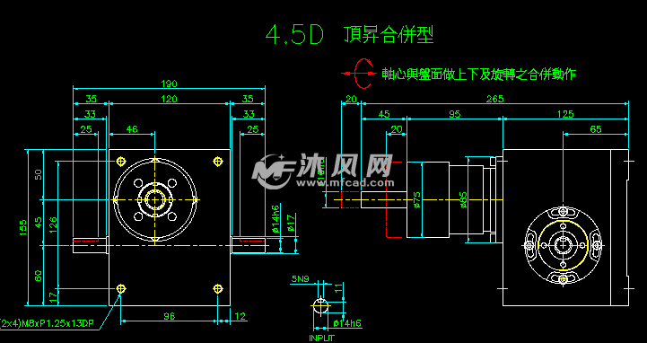 机械分割器标注CAD凸轮-其他autocad图纸图纸齿轮图纸循环机图片