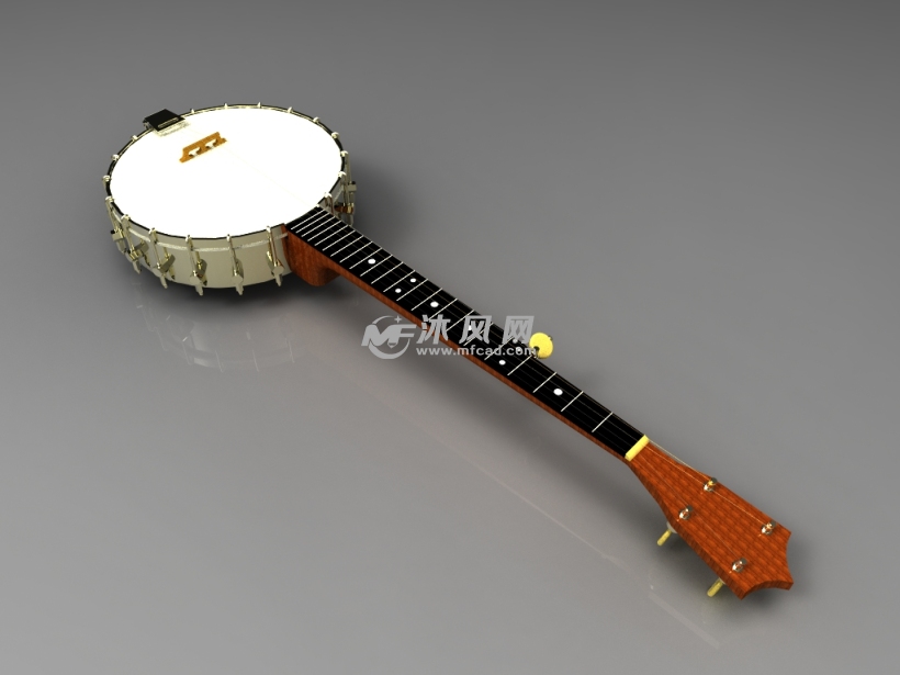 音乐神器之班卓琴设计模型 - solidworks生活用