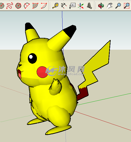 皮卡丘 - sketchup游戏人物模型模型下载